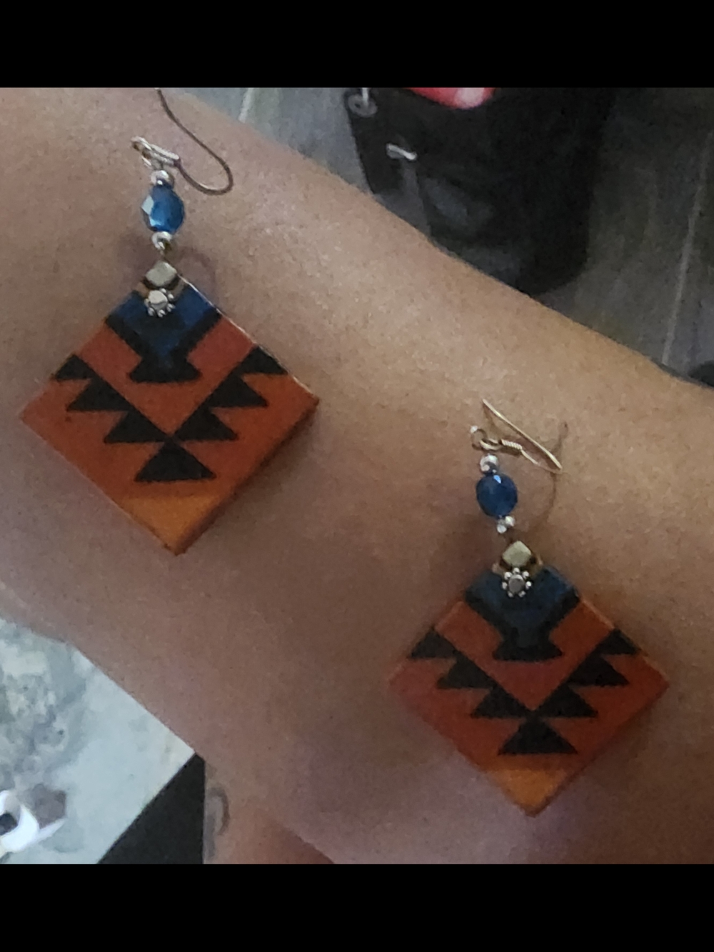 Tribal Pattern Geometric Drop Earrings - Women's Jewelry